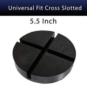 Universal Fit 5.5” Large Rubber Jack Pad/Slotted Jack Pucks | Made from Heavy Duty Rubber, The Ultimate Protector for Frame Rail and Paint