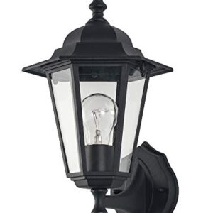 YaoKuem Outdoor Wall Lantern, Wall Sconce as Porch Lighting Fixture, E26 Base 60W Max, Metal Housing Plus Glass, Wet Location Rated, Bulbs not Included