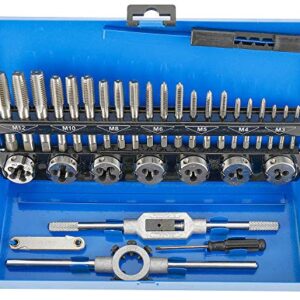 Toolly Tap and Die Set, 32pcs Metric Hardened Steel Tool Set, Essential Threading & Rethreading Tool with Storage Case