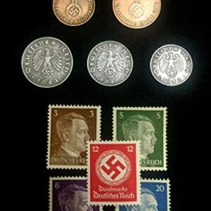 DE 1940 WW2 Authentic Rare German Coins and Unused Stamps World War 2 Artifacts Perfect Circulated Coins