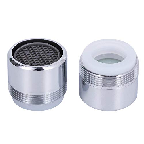 2 Pack 2.2 GPM Sink Faucet Aerator, Male and Female Dual Thread Aerator, Regular/Standard Size, Chrome by NIDAYE