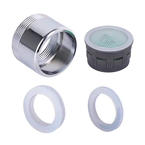 2 Pack 2.2 GPM Sink Faucet Aerator, Male and Female Dual Thread Aerator, Regular/Standard Size, Chrome by NIDAYE