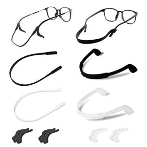 wow ding glasses strap set, 8 pack, eyeglasses straps, silicone glasses ear grip, glasses holder strap, glasses strap for men, sunglasses strap for women