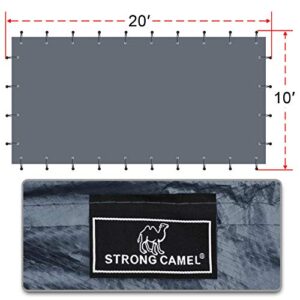 Strong Camel Outdoor 10x20 Replacement Canopy Roof Cover Outdoor Carport Covers (Grey)