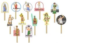 12 greek gods party cupcake toppers food picks