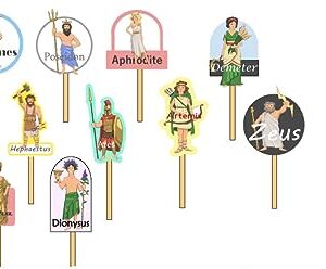 12 Greek Gods Party Cupcake Toppers Food picks