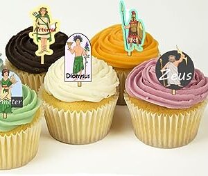 12 Greek Gods Party Cupcake Toppers Food picks