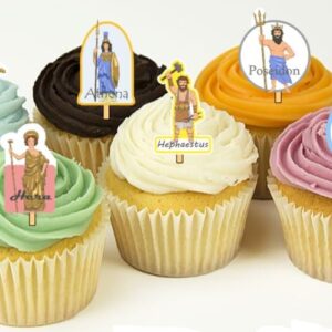 12 Greek Gods Party Cupcake Toppers Food picks