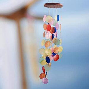 Capiz Shell Wind Chimes Outdoor, Outdoor Memorial Wind Chimes, Sympathy Wind Chimes Gifts for Patio, Garden, Yard Decoration