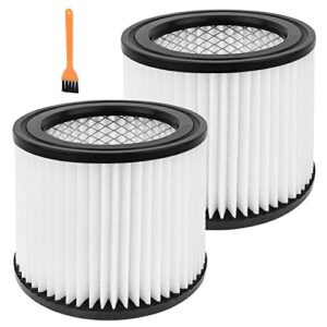 in vacuum 2 pack replacement for shop vac filter 90398, 903-98, 9039800, 903-98-00, 952-02h87s550a, hangup wet dry vacuum cartridge filter, fits most for shop vac 4 gallon and less