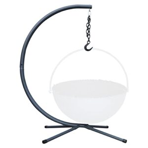 titan great outdoors cauldron stand 77â€ heavy duty with chain