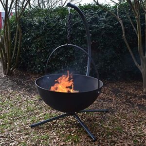 TITAN GREAT OUTDOORS Cauldron Stand 77â€ Heavy Duty with Chain