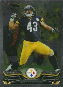 2013 topps chrome football #123 troy polamalu pittsburgh steelers official nfl premium trading card from the topps company