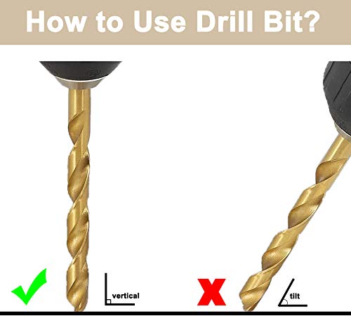 Yaegoo Titanium Twist Drill Bit Set High Speed Steel for Steel, Wood, Plastic, Metal, Copper, Aluminum Alloy with Storage Case (230 PCS)
