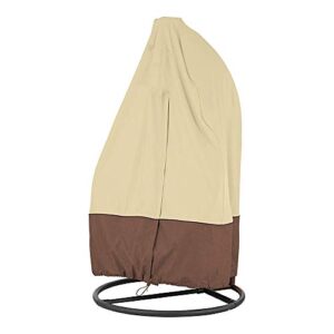 patio egg chair cover hanging swing chair covers waterproof outdoor furniture protector 75in h x 45in d (beige)
