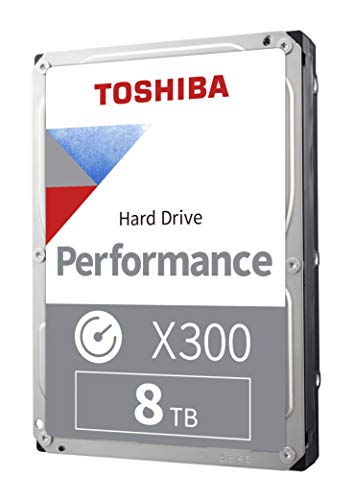 Toshiba X300 8TB Performance & Gaming 3.5-Inch Internal Hard Drive – CMR SATA 6 GB/s 7200 RPM 256 MB Cache - HDWR180XZSTA