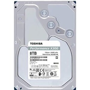 Toshiba X300 8TB Performance & Gaming 3.5-Inch Internal Hard Drive – CMR SATA 6 GB/s 7200 RPM 256 MB Cache - HDWR180XZSTA