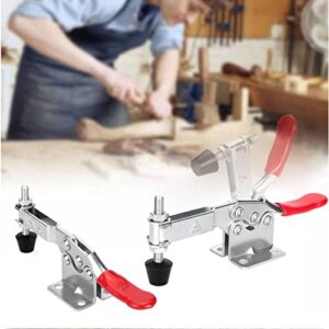 chfine 10 Pack Hold Down Toggle Clamps Woodworking Latch Antislip Red Hand Tool Holding Capacity Antislip Horizontal Heavy Duty Toggle Clamp 201B 220lbs Quick Release Tool