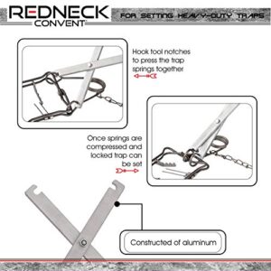 Redneck Convent RC Body Trap Set Tool - 14 Inch Aluminum Body Grip Setting Tongs Animal Trap Setter Trapping Tools for #50 to #160 Traps