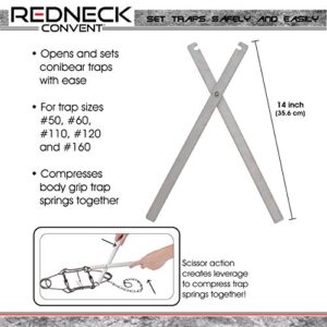 Redneck Convent RC Body Trap Set Tool - 14 Inch Aluminum Body Grip Setting Tongs Animal Trap Setter Trapping Tools for #50 to #160 Traps