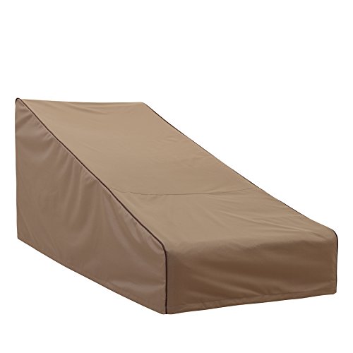 Finnhomy Waterproof Patio Lounge Chaise Chair Covers Set of 2 600D Heavy Duty Outdoor Chaise Lounge Cover Furniture Covers 78" L X 30" W X 31" H, Brown