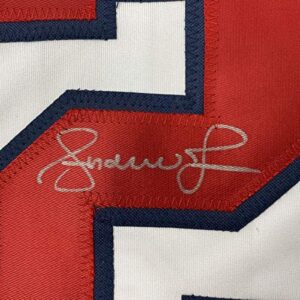 Autographed/Signed Andruw Jones Atlanta White Baseball Jersey JSA COA