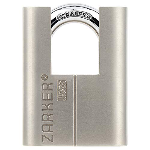 Zarker J55S keyed Padlock-Stainless Steel Shackle, 1-Pack