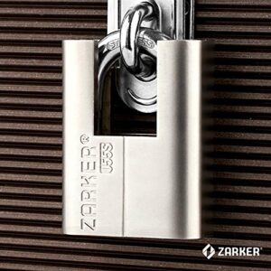 Zarker J55S keyed Padlock-Stainless Steel Shackle, 1-Pack