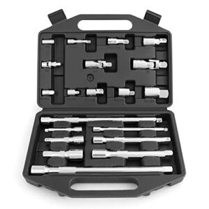 horusdy 20-piece extension bar set, 1/4", 3/8" and 1/2" drive socket extension set