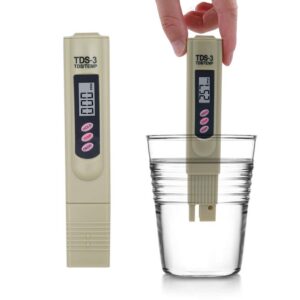 ipstyle digital tds meter water tester, ppm water quality tester measuring range 0-9999ppm, ideal for drinking water, swimming pool, aquariums, hydroponics (grey) (tds)