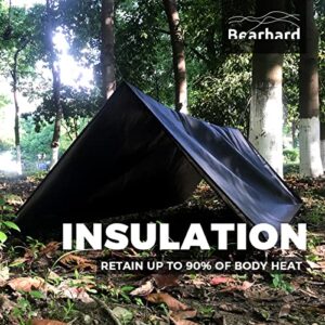 Bearhard 3.0 Heavy Duty Emergency Blanket, Emergency Tarp, Insulated Blanket, Thermal Waterproof Survival Space Blanket for Hiking, Camping