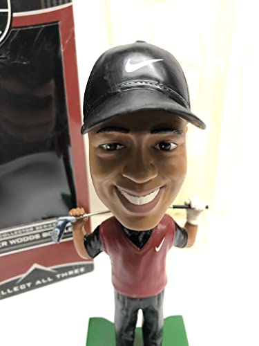 Tiger Woods wearing Classic Red Shirt NIKE Collector Series Limited Edition Premium Bobblehead Bobble holding golf club