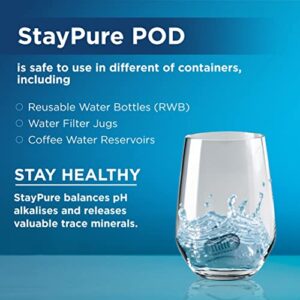 StayPure Water Filter- 250 Gallon Portable Water Filter, Perfect for Travel, Camping, Water Bottle, Pitcher - Alkaline Water Filter - Long-Life (6 months)