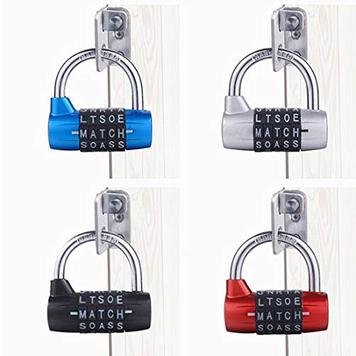 Padlock 5 Letter Word Lock,5 Digit Combination Lock,Gym Locker Lock,Safety Padlock for School Gym Locker,Sports Locker,Fence,Toolbox,Hasp Cabinet Storage (Blue)