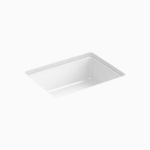 KOHLER 8189-0 Verticyl 17" Rectangular Undermount Bathroom Sink, Vitreous Lavatory Vanity Sink, Undermount Bathroom Sink Rectangle, White