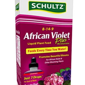 Schultz SPF44900 African Violet Plus Liquid Plant Food 8-14-9, 4 oz (Pack of 2)