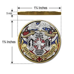 American Firefighter First in Last Out Challenge Coin