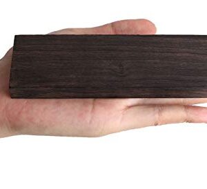 Tzong 2Pcs Black Ebony Lumber Wood Timber Handle Plate for Music Instruments DIY Tools 3/8"x1.5"x5"