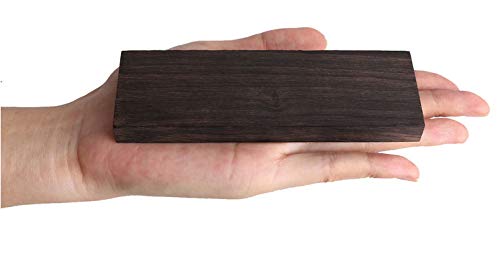 Tzong 2Pcs Black Ebony Lumber Wood Timber Handle Plate for Music Instruments DIY Tools 3/8"x1.5"x5"