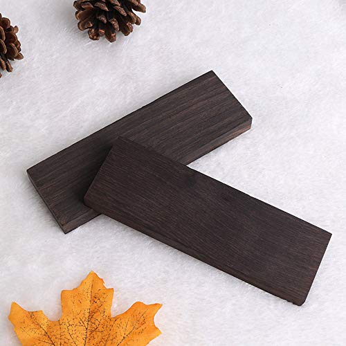 Tzong 2Pcs Black Ebony Lumber Wood Timber Handle Plate for Music Instruments DIY Tools 3/8"x1.5"x5"