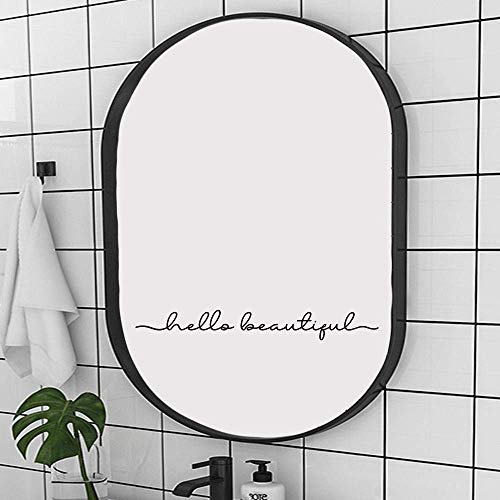 ZLKAPT Hello Beautiful Inspirational Quotes Mirror Decal 18"x2.3" Vinyl Decal