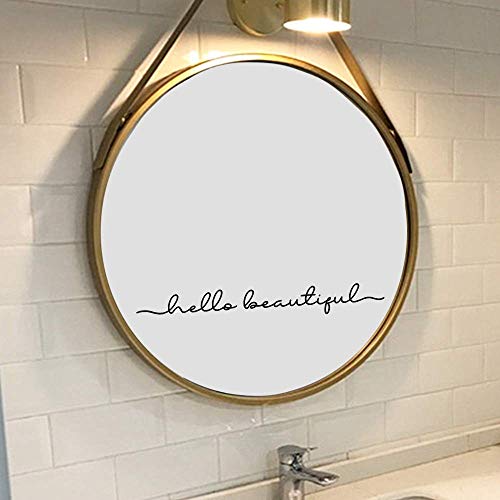 ZLKAPT Hello Beautiful Inspirational Quotes Mirror Decal 18"x2.3" Vinyl Decal