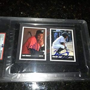 Luis Robert & Nick Madrigal White Sox Kannapolis rare signed Rookie Card PSA - Baseball Slabbed Autographed Rookie Cards