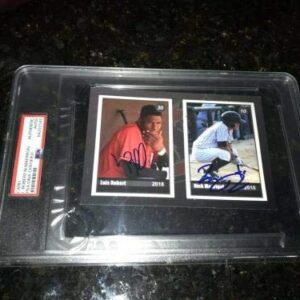 Luis Robert & Nick Madrigal White Sox Kannapolis rare signed Rookie Card PSA - Baseball Slabbed Autographed Rookie Cards