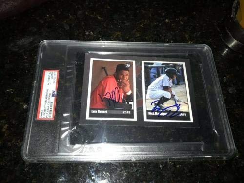 Luis Robert & Nick Madrigal White Sox Kannapolis rare signed Rookie Card PSA - Baseball Slabbed Autographed Rookie Cards