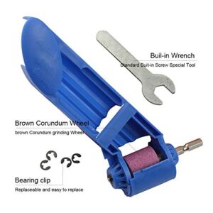 Drill Grinder Grinding Tool for Drill Polishing Wheel Drill Bit Sharp Sharpener Diamond Hand Drill Sharpening Tool Portable Drill Powered Tool 2pcs (2, Blue &Orange）