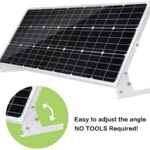 Topsolar 100W 12V Solar Panel Kit Battery Charger 100 Watt 12 Volt Off Grid System for Homes RV Boat + 30A Solar Charge Controller + Solar Cables + Brackets for Mounting