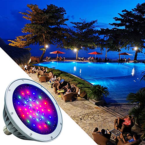 Waterproof LED Pool Light Bulb,120V 40W,RGB White Color Spash, IP65 Waterproof LED Pool Light for Inground Pool,Replacement for Pentair and Hayward Fixture(120V RGBW)