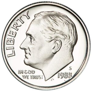 1988 s proof roosevelt dime choice uncirculated us mint