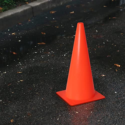 [7 Pack] Traffic Safety Cones, 15 Inch Orange Parking Cones Training Cones, Plastic Cones for Indoor/Outdoor Activity & Festive Events